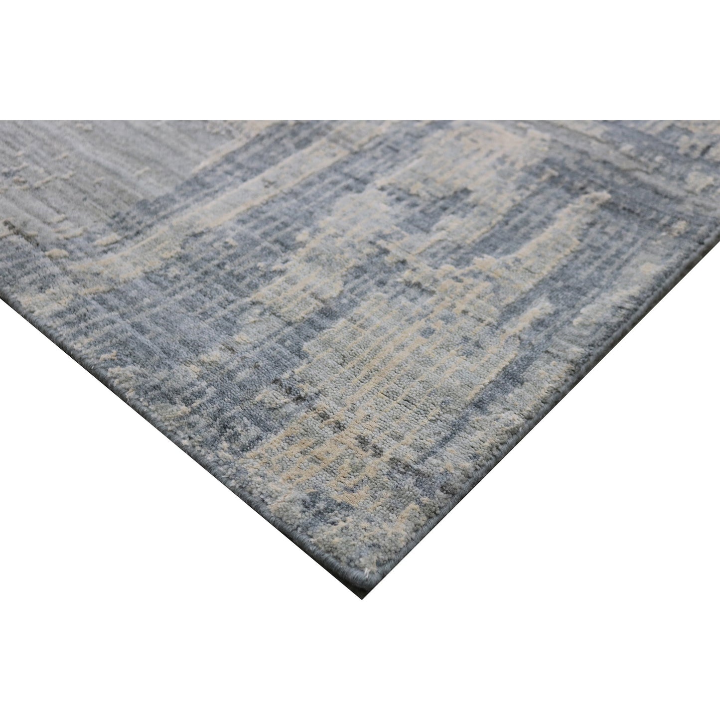 HANDLOOMED JACQUARD RK218 SILVER / BLUE