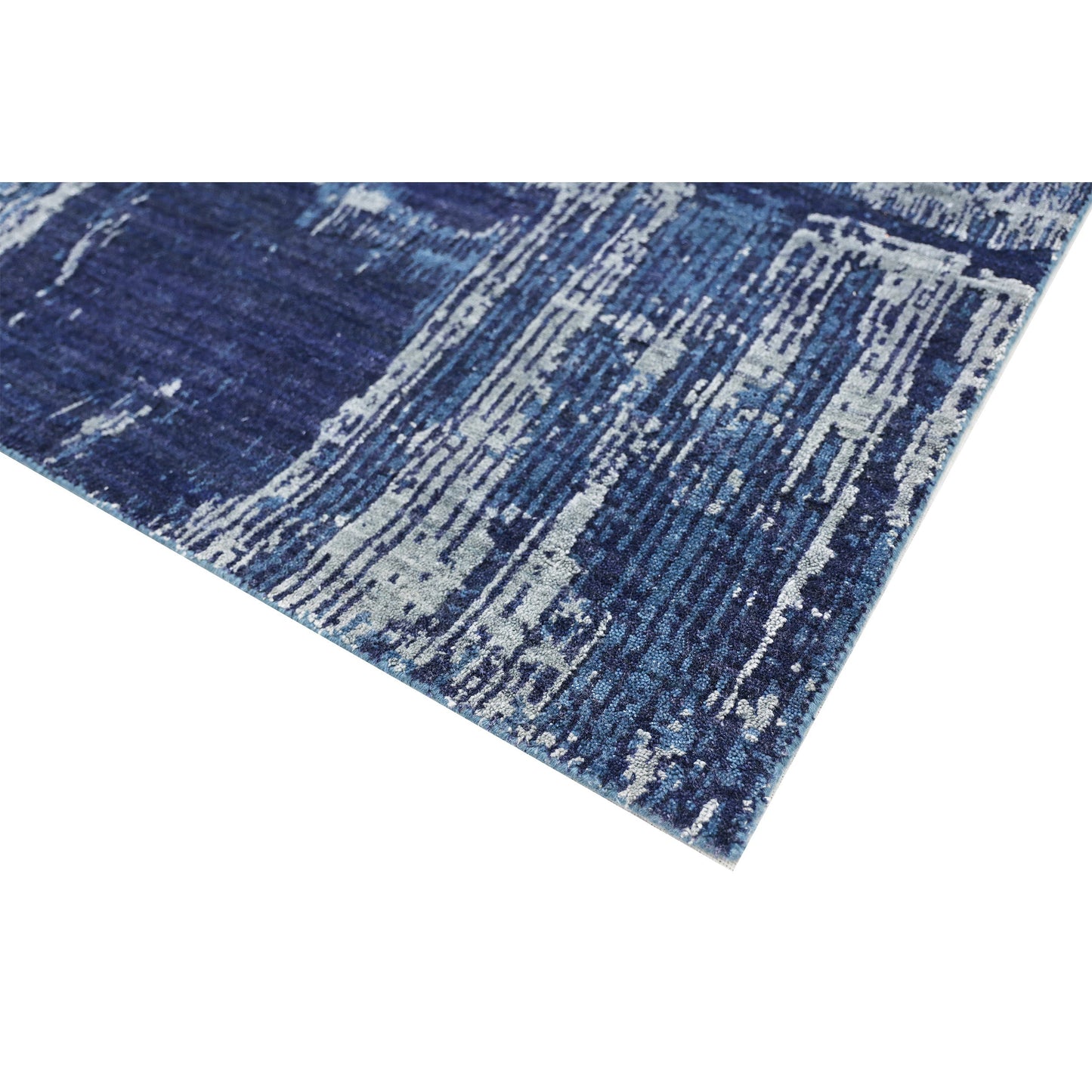 HANDLOOMED JACQUARD RP201 DARK BLUE / SILVER