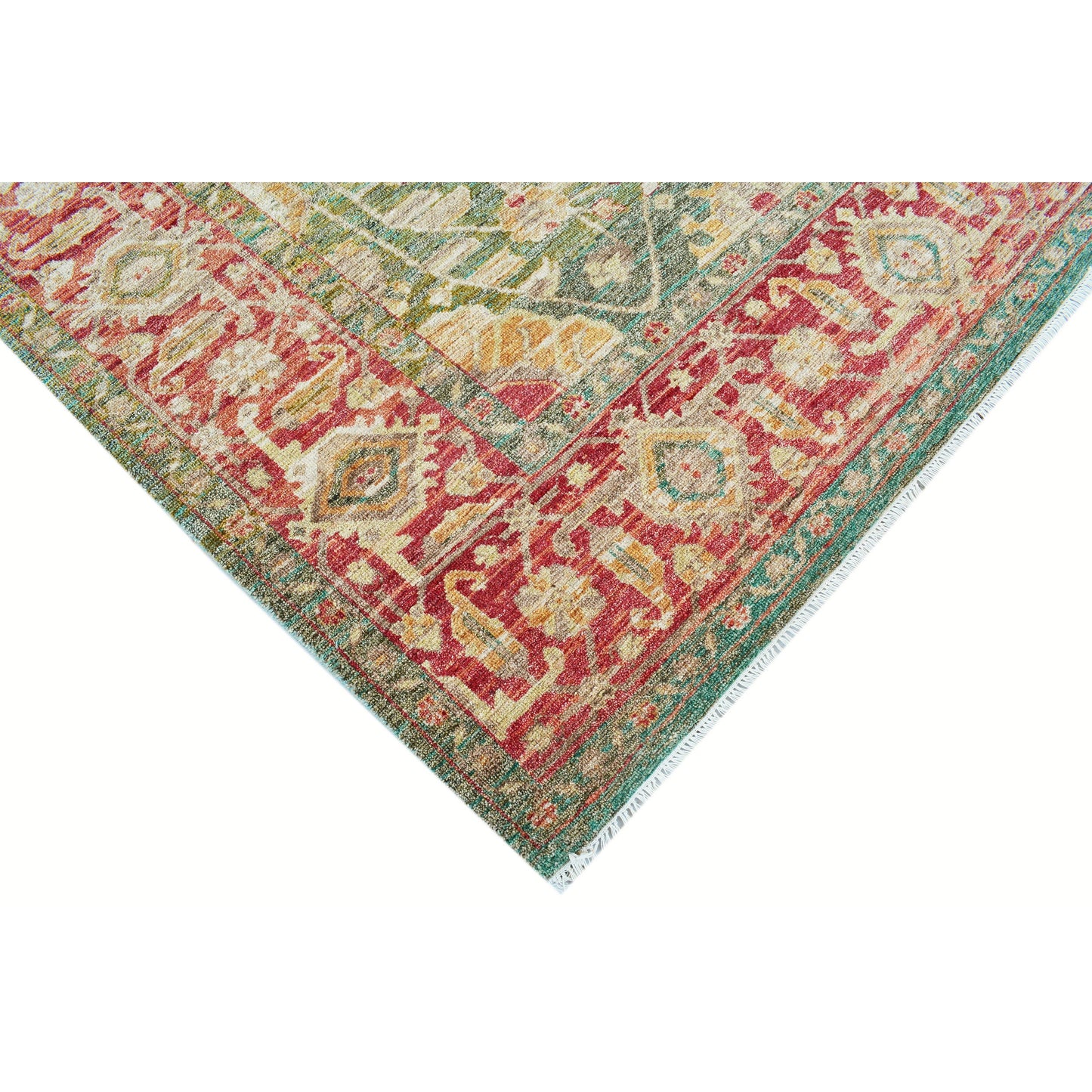 NEO VILLA ALL WOOL 5802L LIGHT GREEN / RED