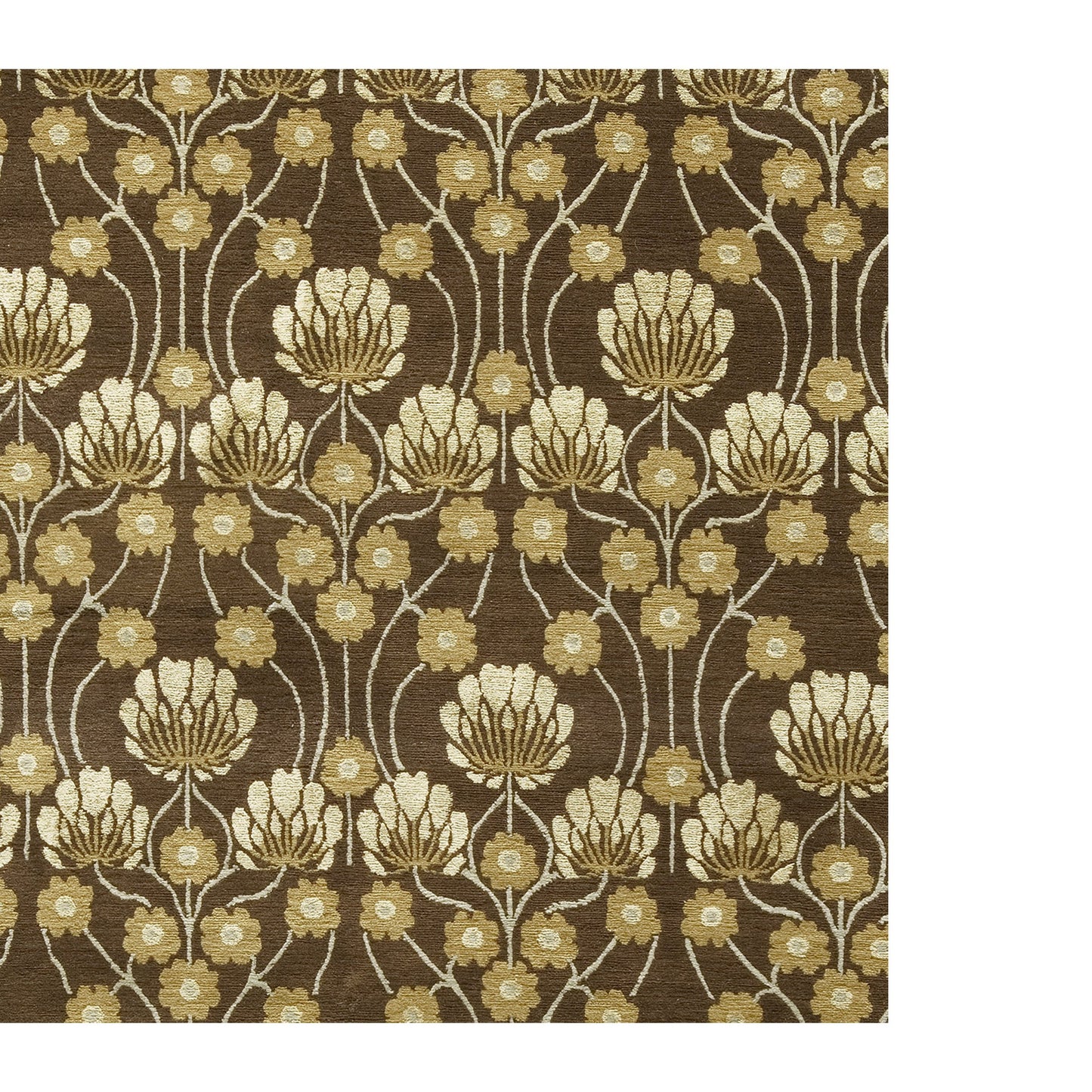 TIBETAN WOOL / SILK EMARC ARTS & CRAFTS BROWN