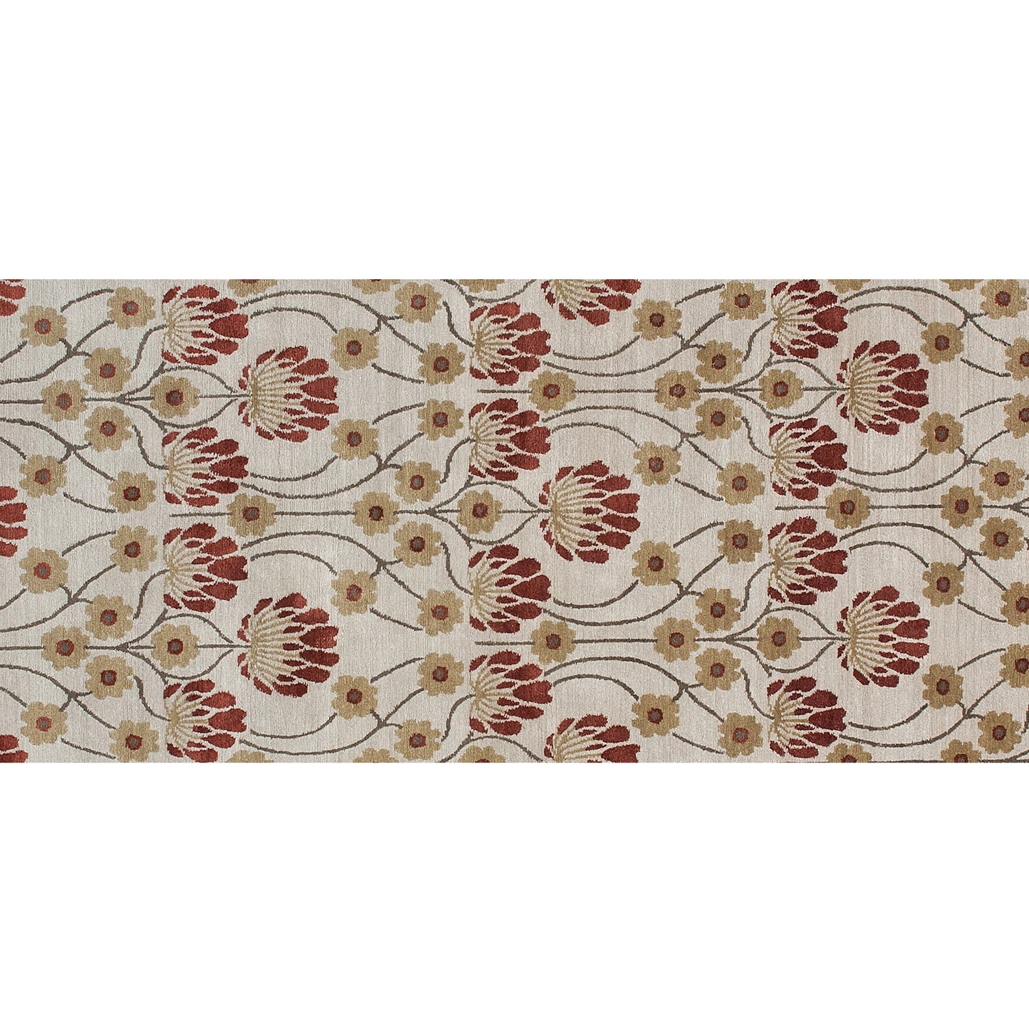 TIBETAN WOOL / SILK EMARC ARTS & CRAFTS IVORY