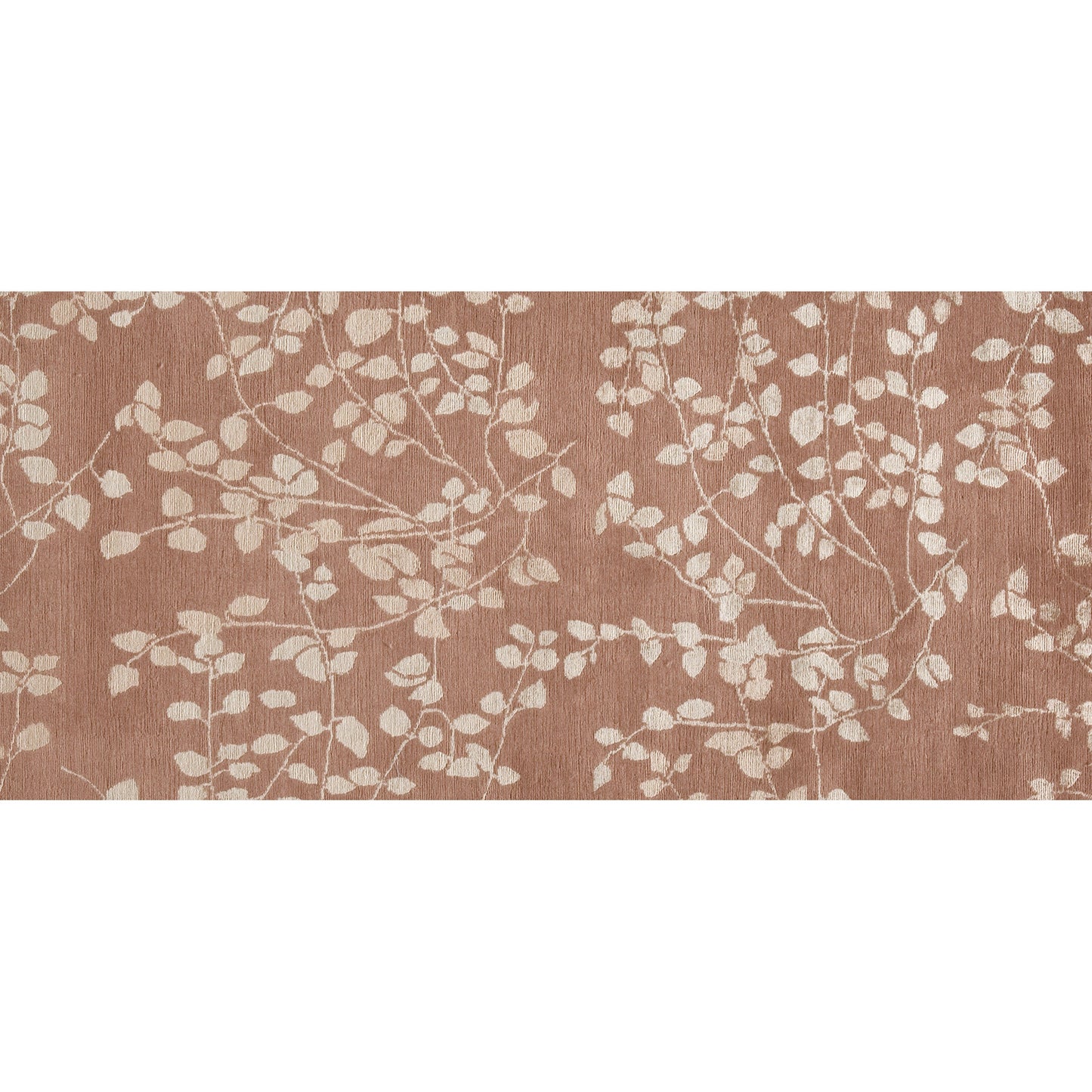 TIBETAN WOOL / SILK EMLEA LEAVES ROSE
