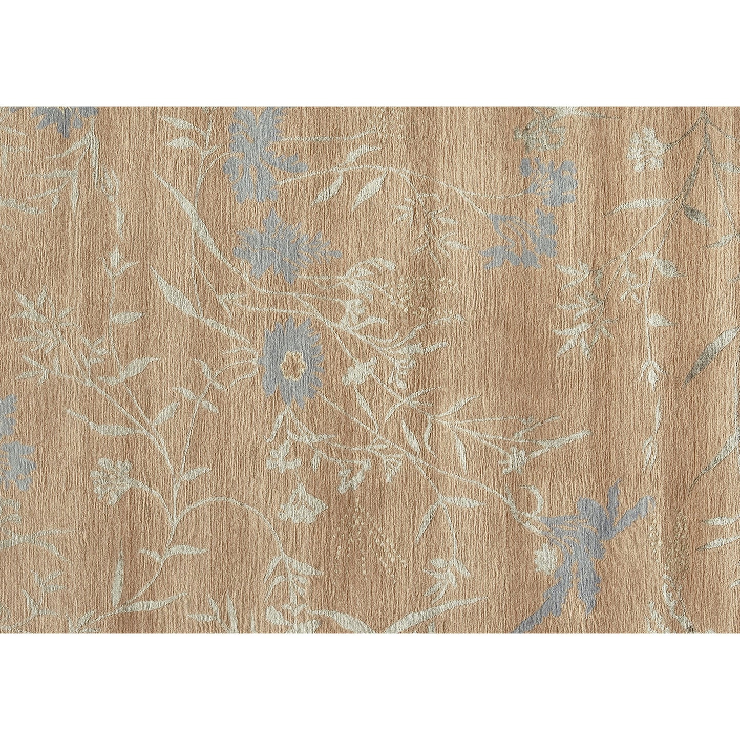 TIBETAN WOOL / SILK EMSPR SPRING CORAL / BLUE
