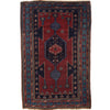 ANTIQUE RUSSIAN KAZAK RED / NAVY 4'11" X 8'3"