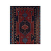 ANTIQUE RUSSIAN KAZAK RED / NAVY 4'11" X 8'3"