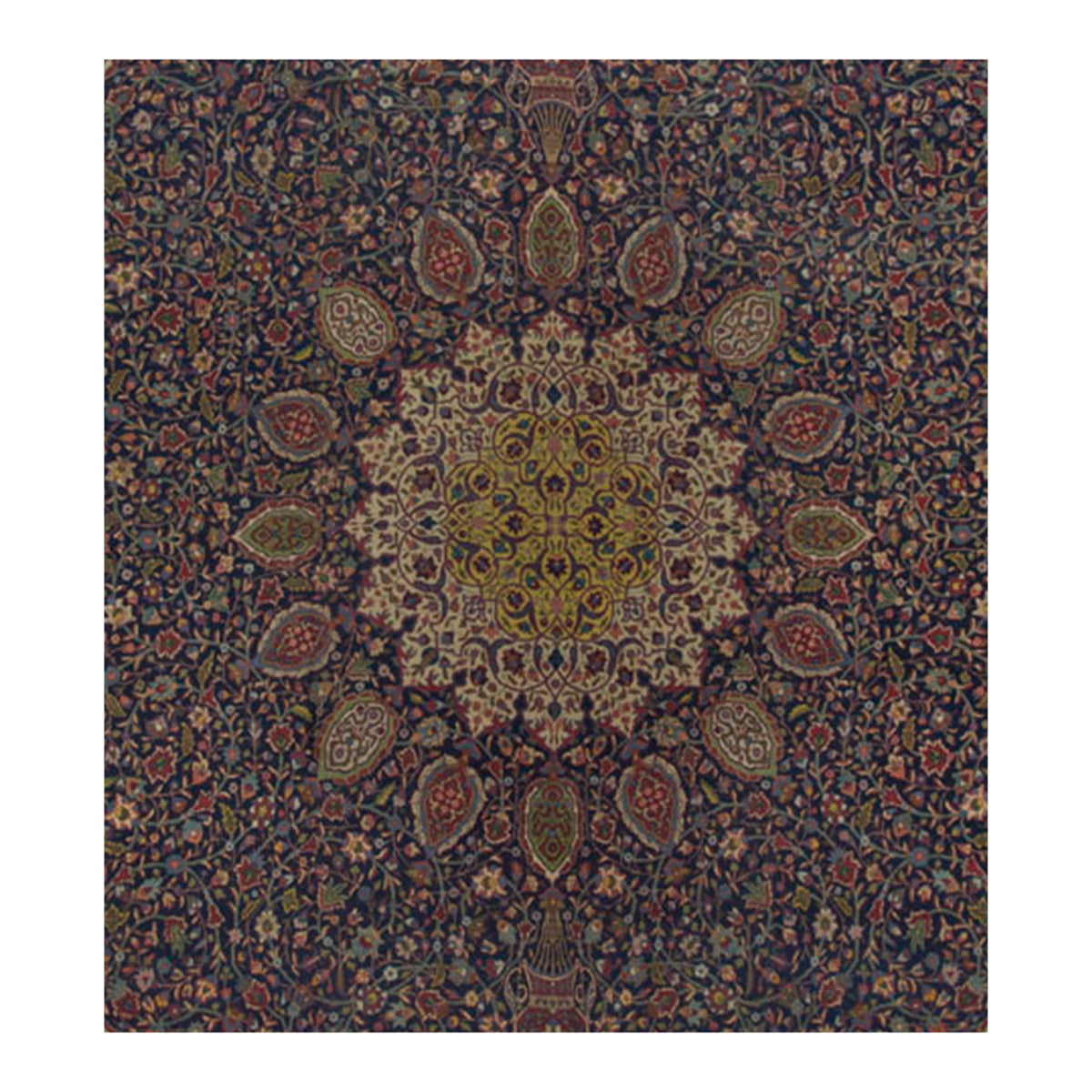 ANTIQUE PERSIAN FINE TABRIZ NAVY / NAVY 15' X 22'