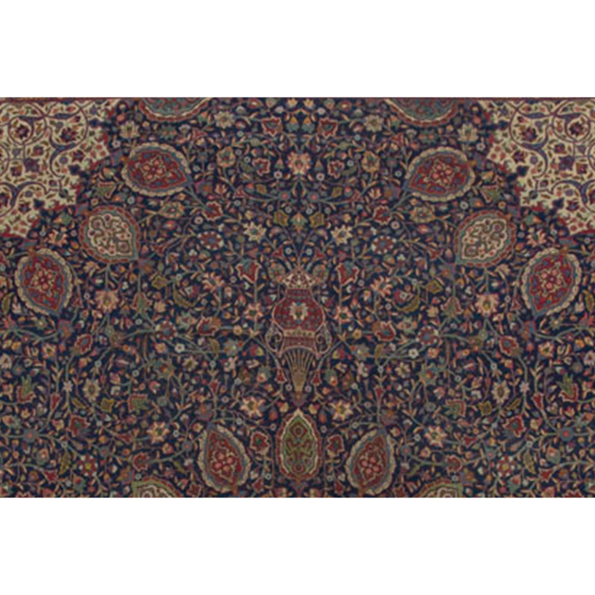 ANTIQUE PERSIAN FINE TABRIZ NAVY / NAVY 15' X 22'