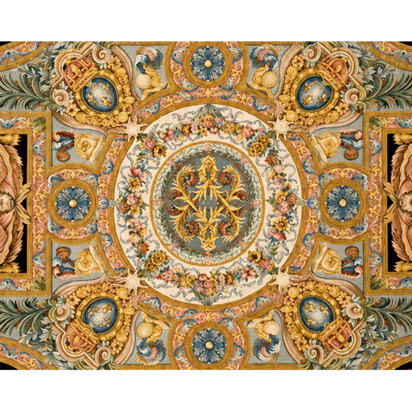 RENAISSANCE SAVONNERIE S-179 GOLD / BLACK 15'5" X 23'5"