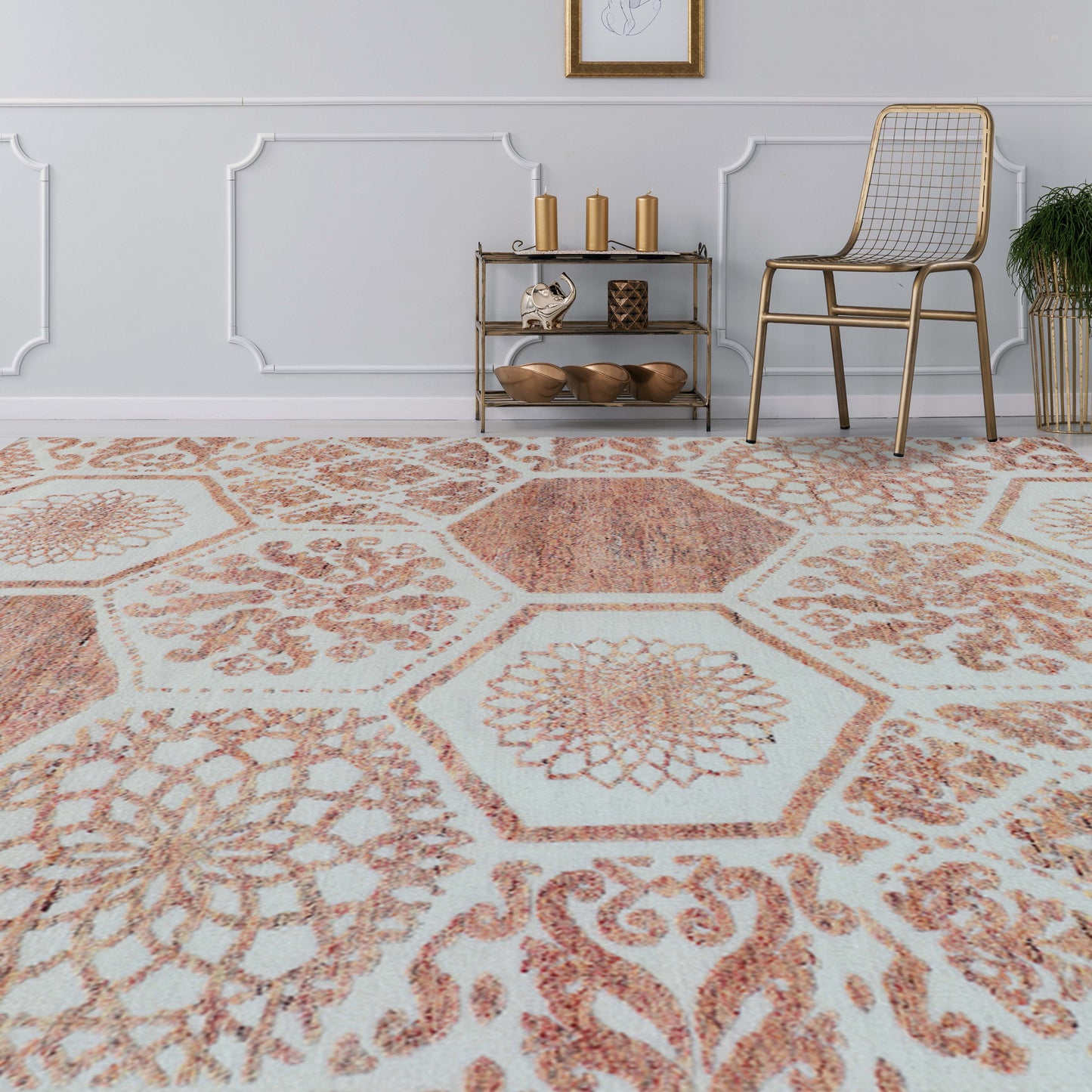 MOROCCAN 394TZ IVORY / PEACH