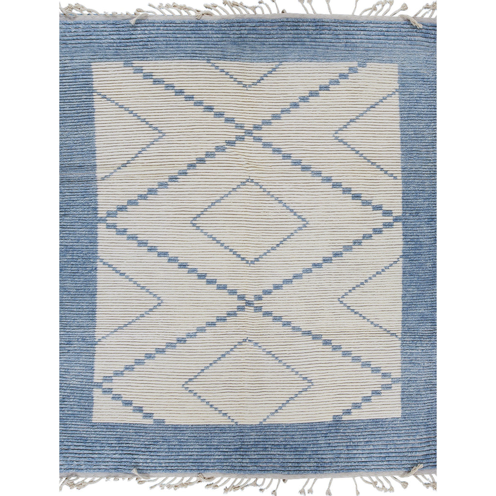 MOROCCAN TZ027 IVORY / BLUE