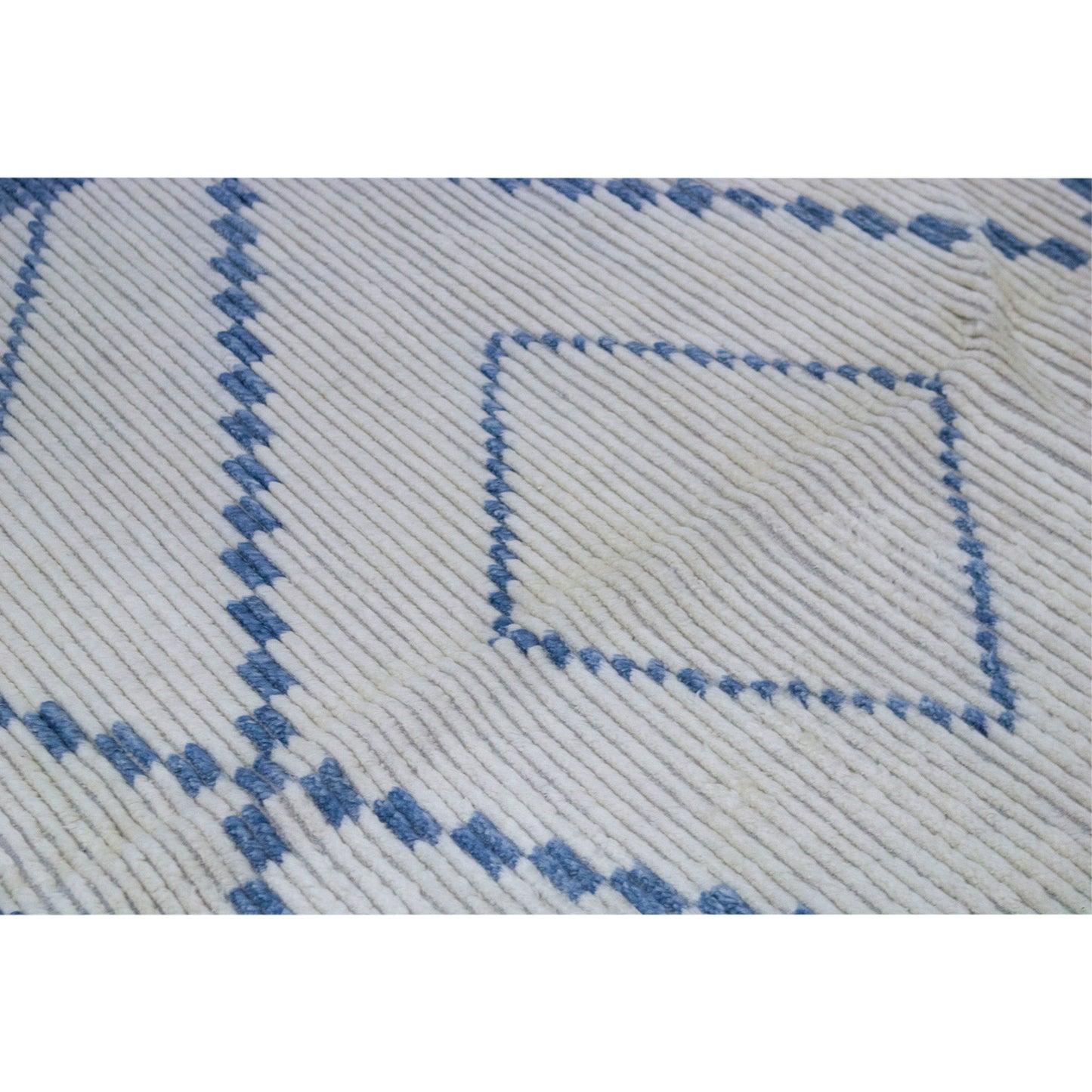 MOROCCAN TZ027 IVORY / BLUE