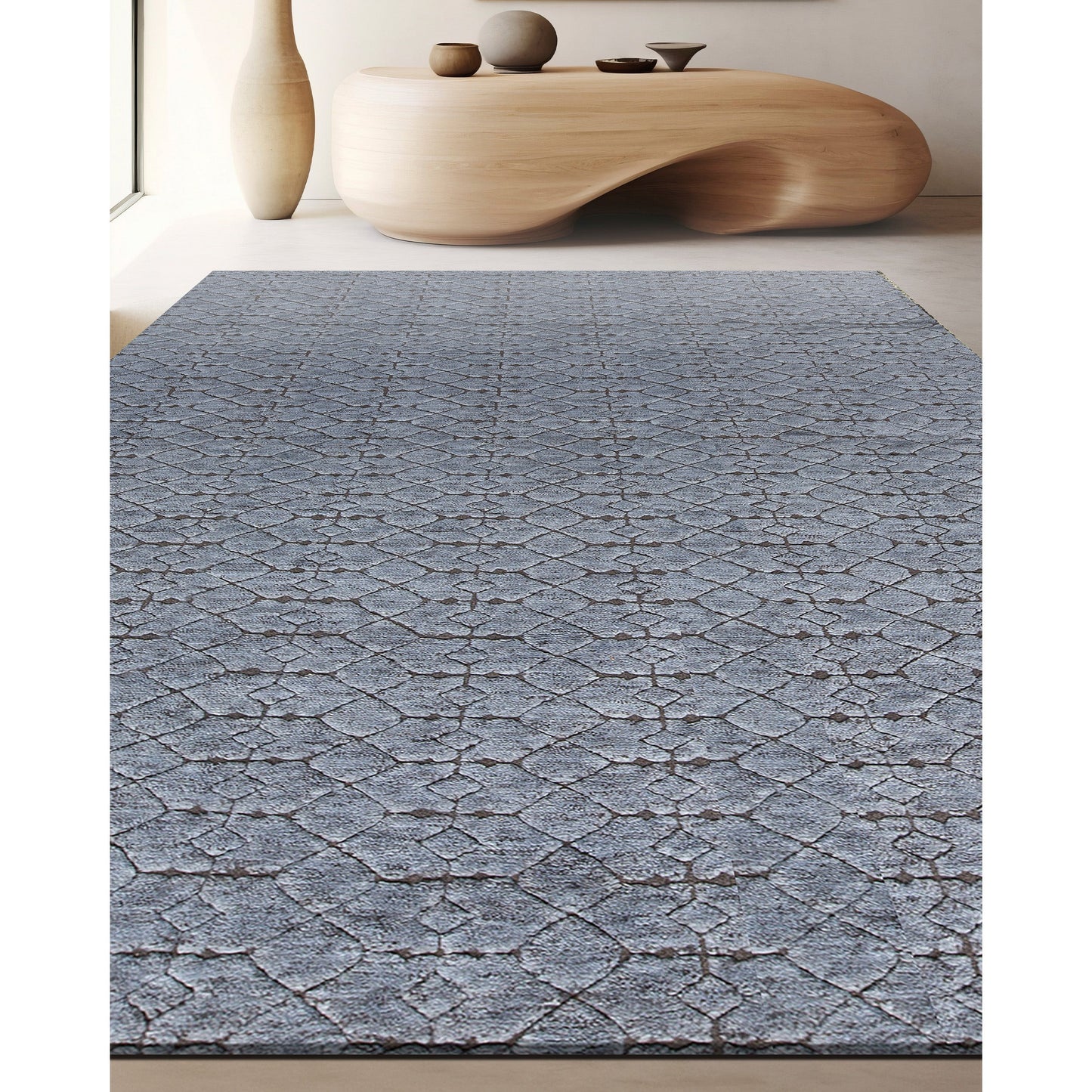 MOROCCAN TZ028 BLUE / BROWN