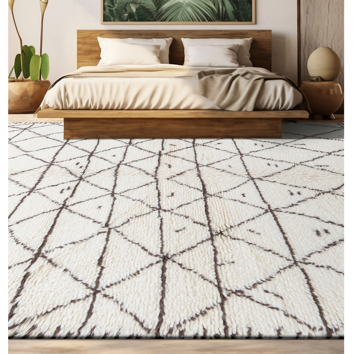 MOROCCAN TZ100 IVORY / BROWN
