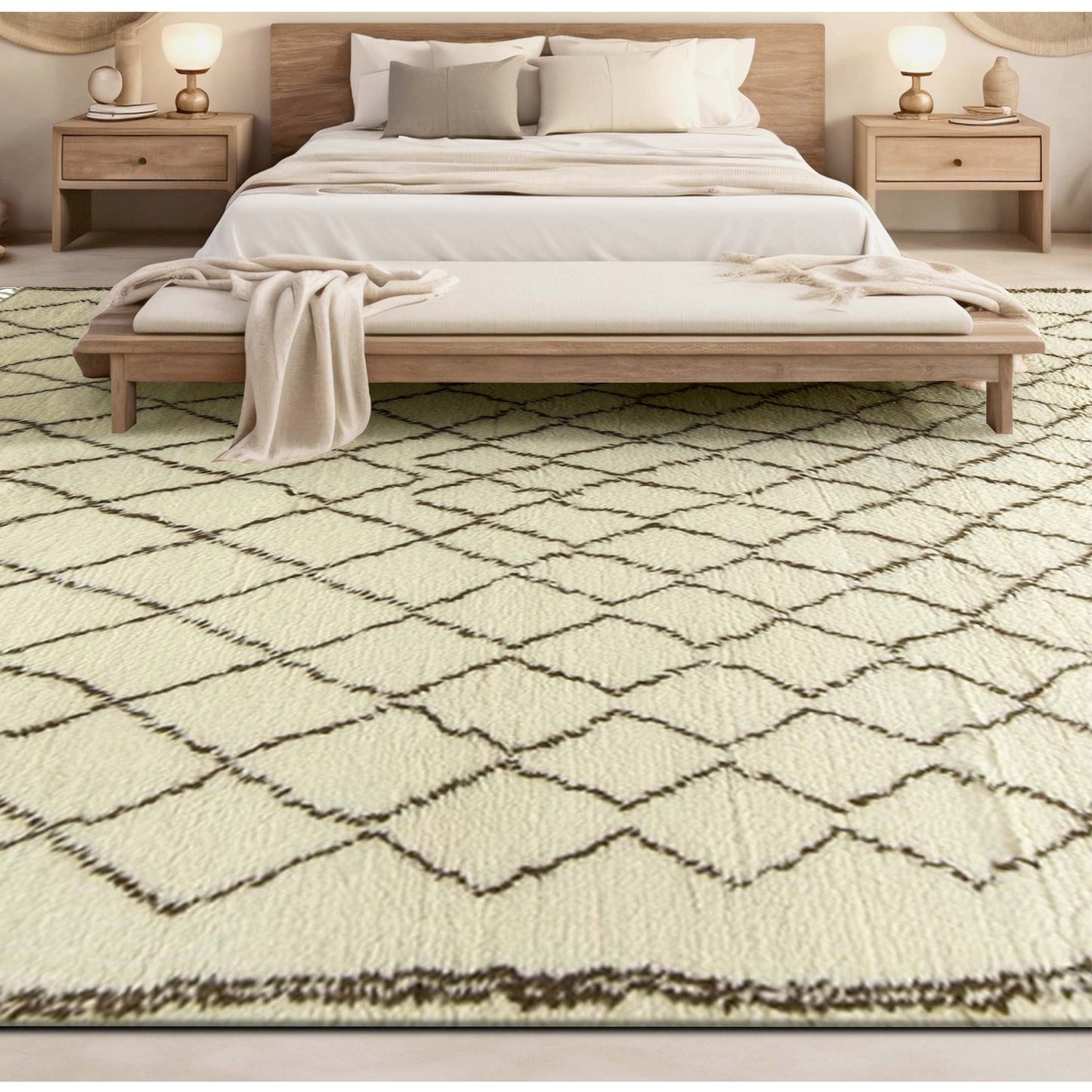 MOROCCAN TZ101 IVORY / BROWN