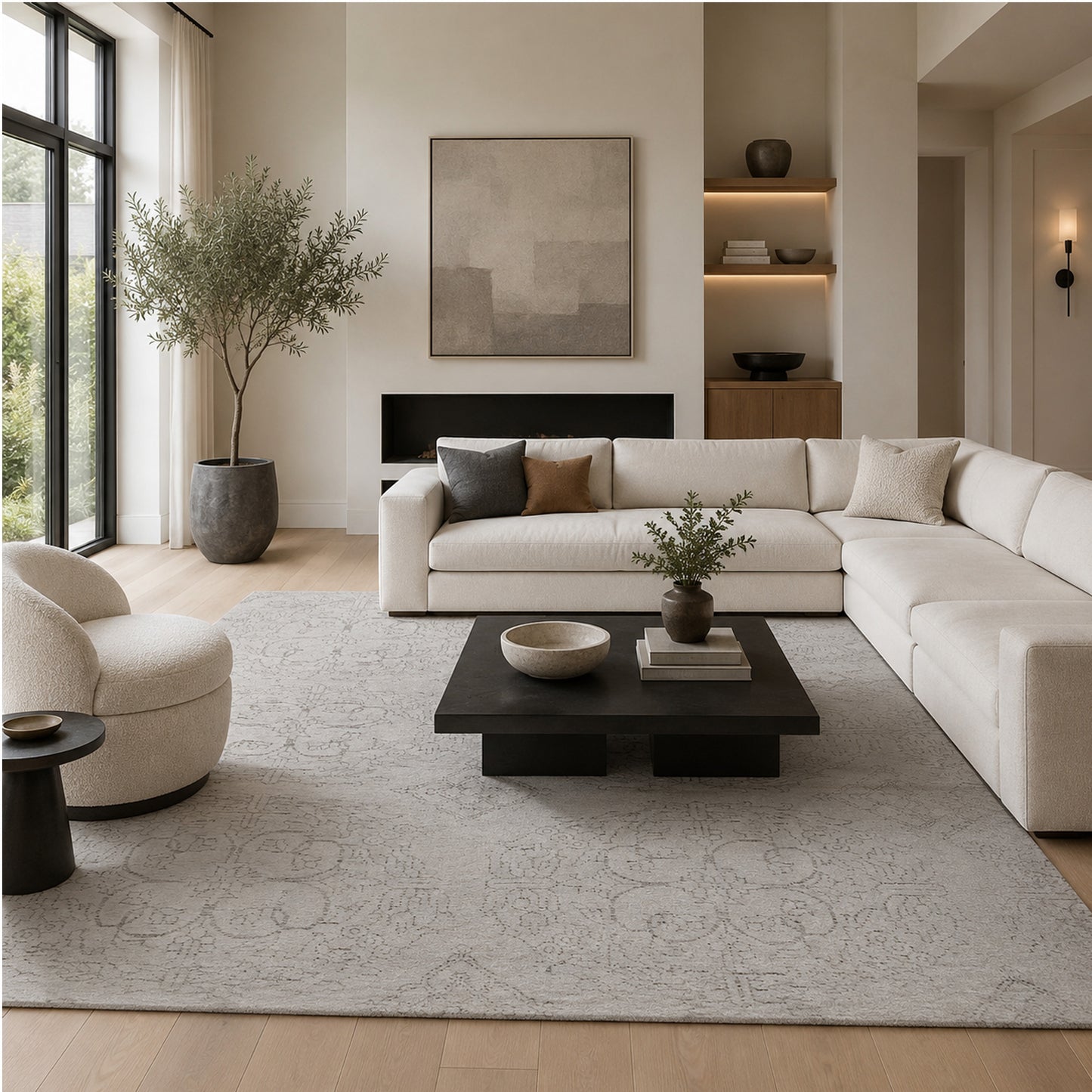 MOROCCAN TZ105 CREAM / GREY