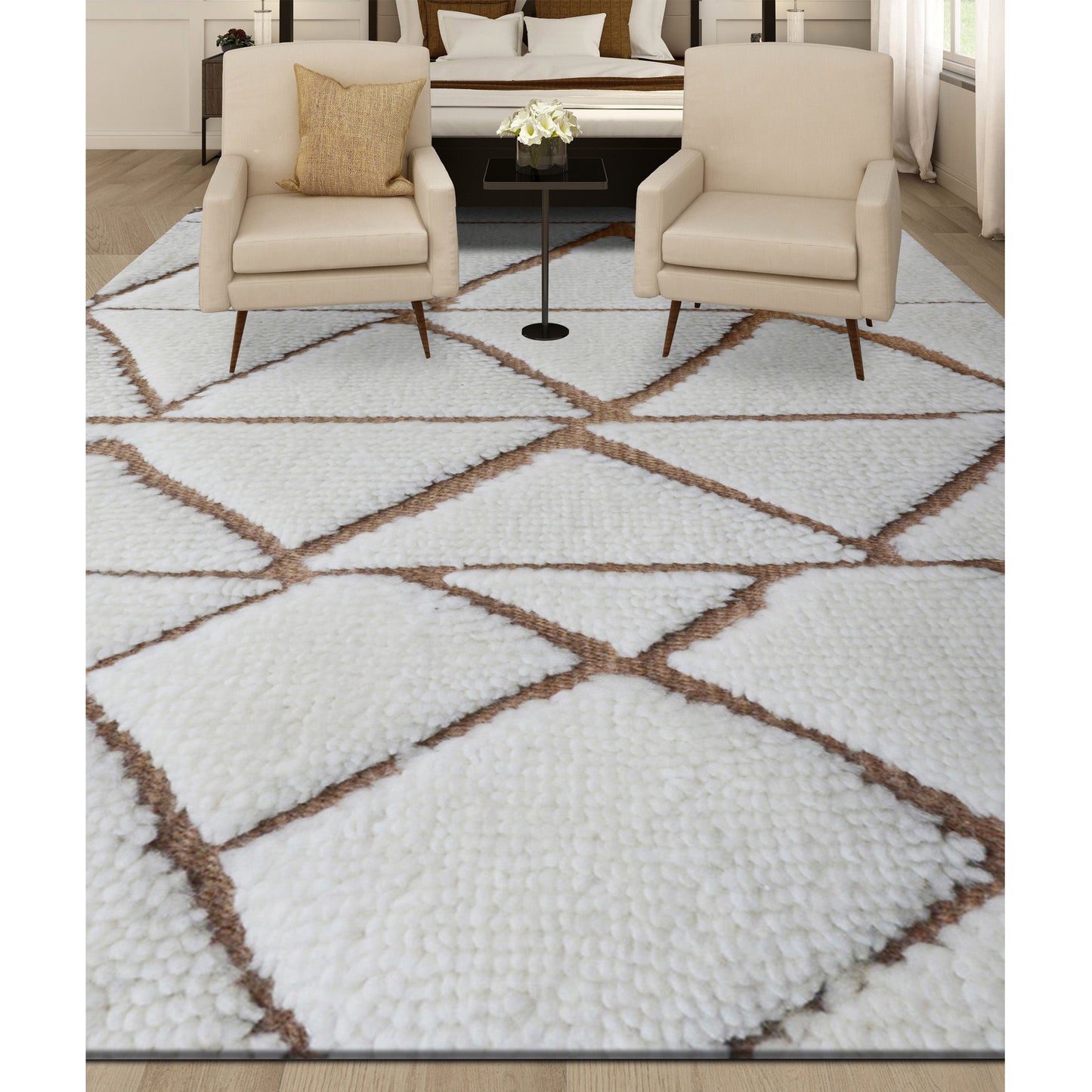 MOROCCAN TZ116 WHITE / CORAL