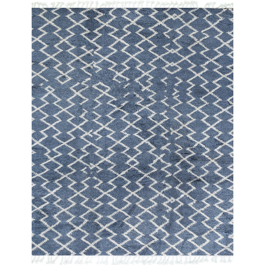 MOROCCAN TZ133 BLUE / IVORY