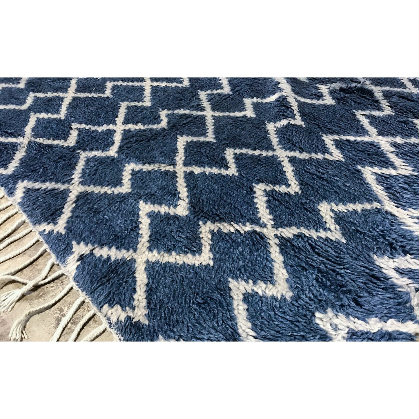 MOROCCAN TZ133 BLUE / IVORY