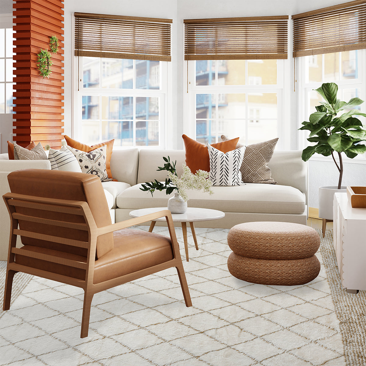 MOROCCAN TZ165 IVORY / BEIGE