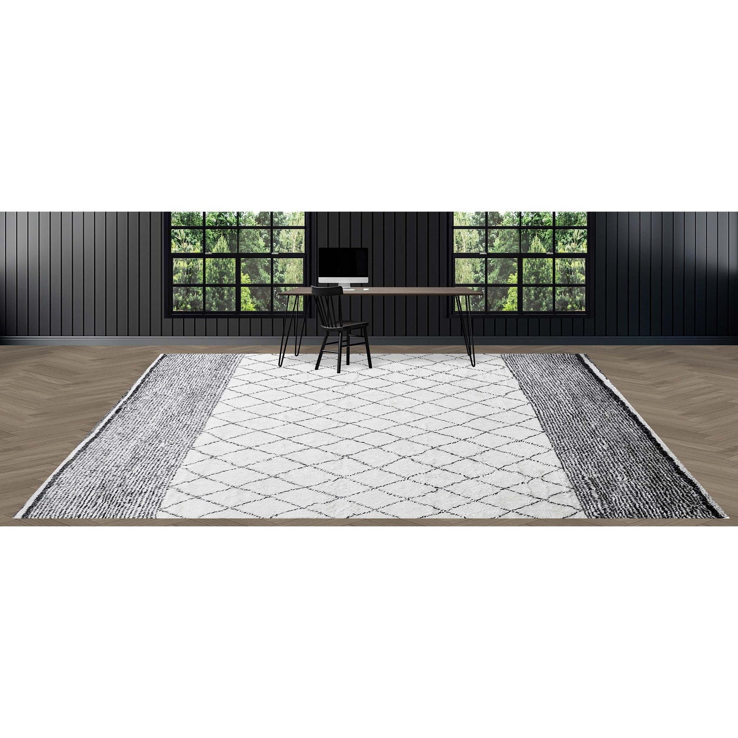 MOROCCAN TZ165 IVORY / BLACK