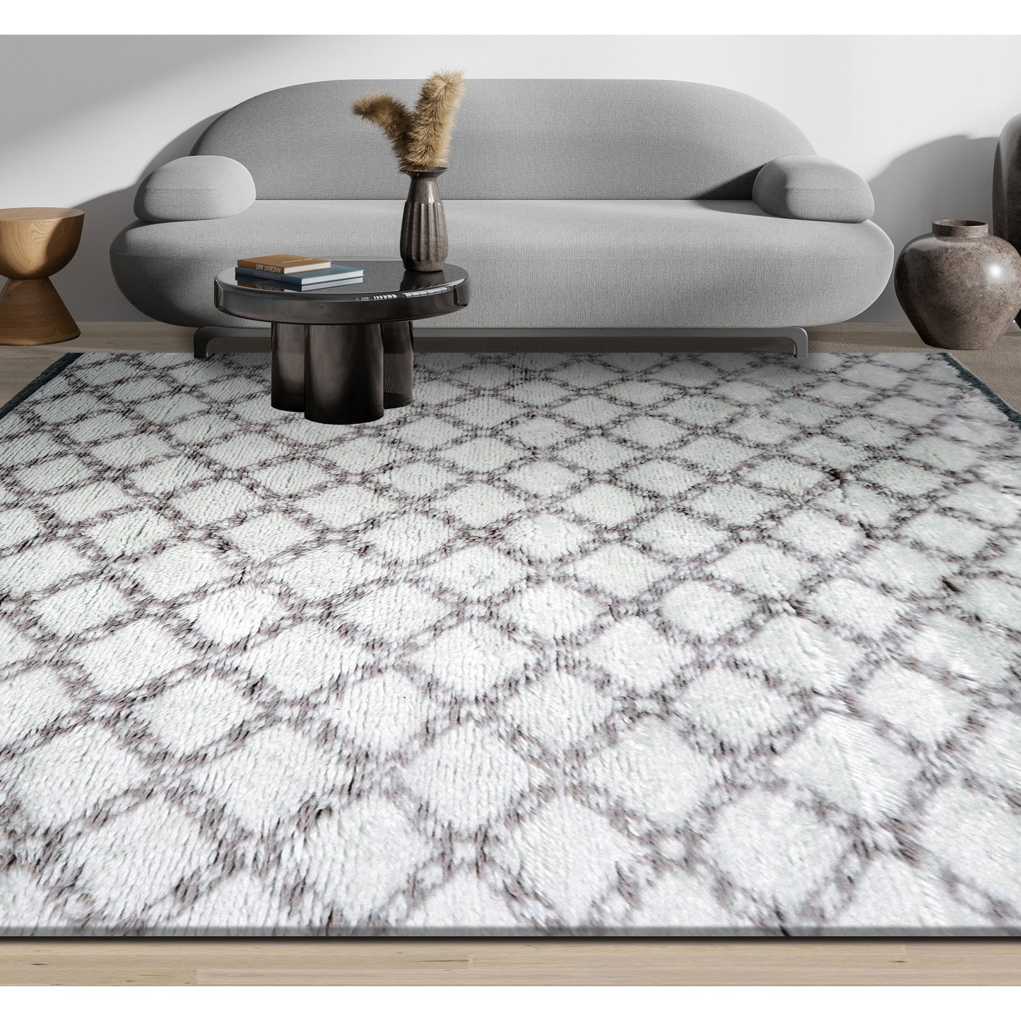 MOROCCAN TZ168 IVORY / BLACK