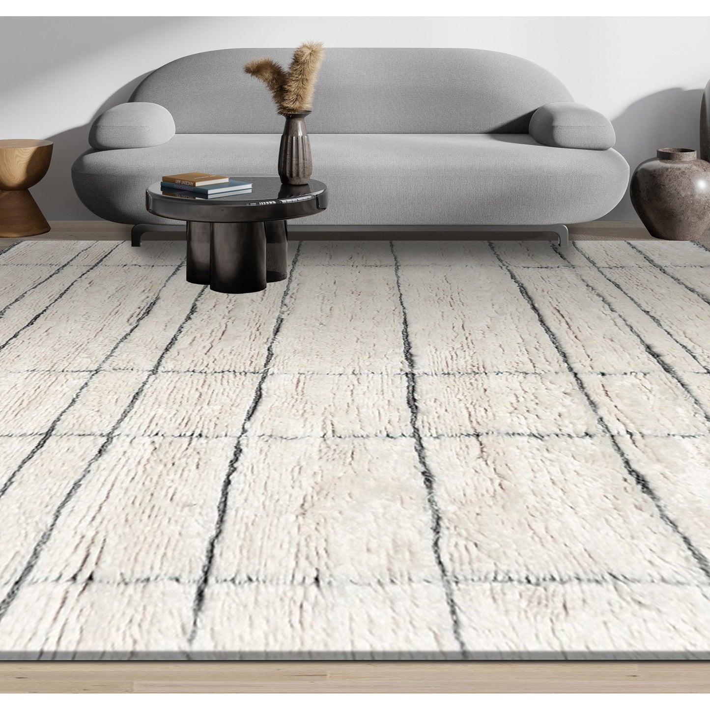 MOROCCAN TZ169 GREY / IVORY