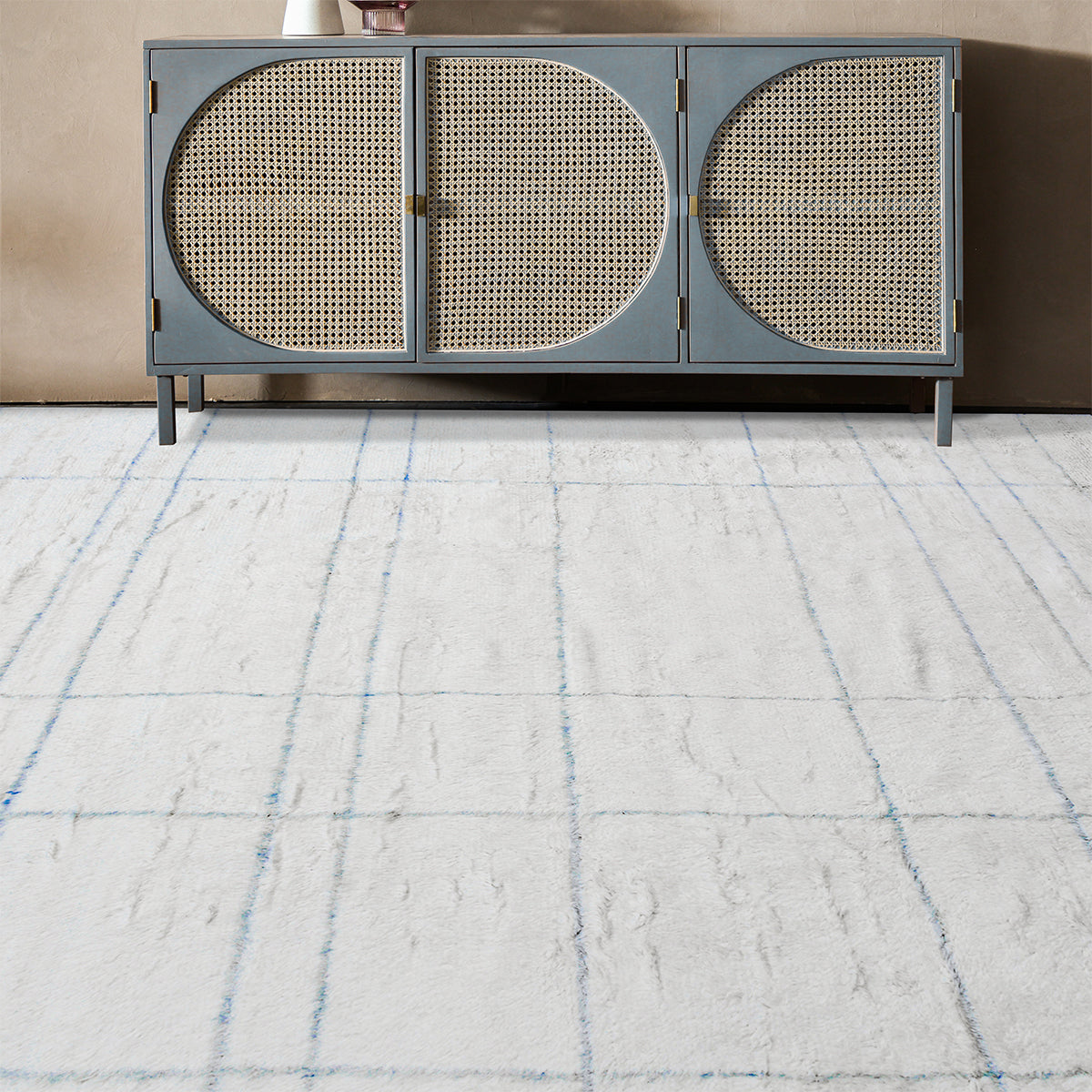 MOROCCAN TZ169 IVORY / BLUE