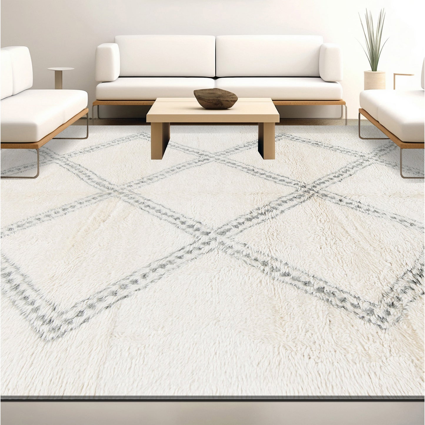 MOROCCAN TZ171 IVORY / GREY