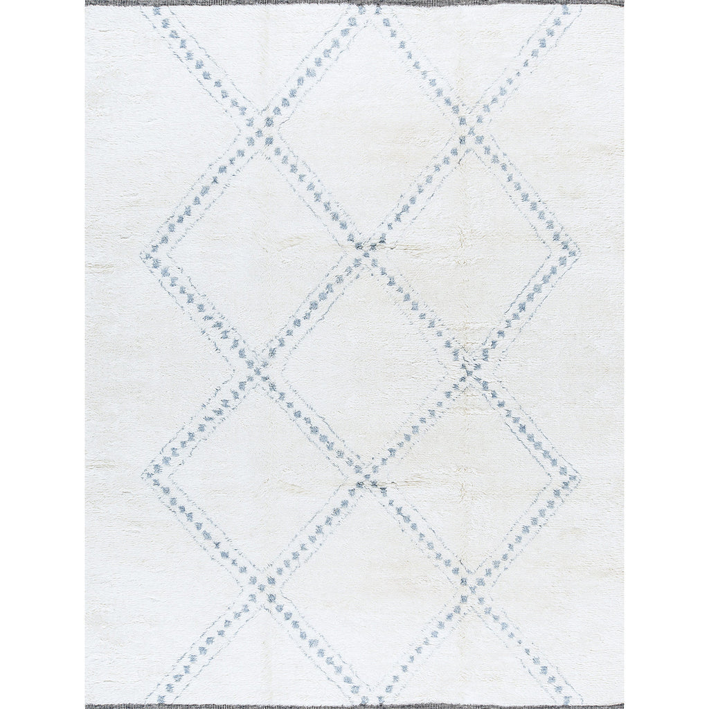 MOROCCAN TZ171 IVORY / LIGHT BLUE