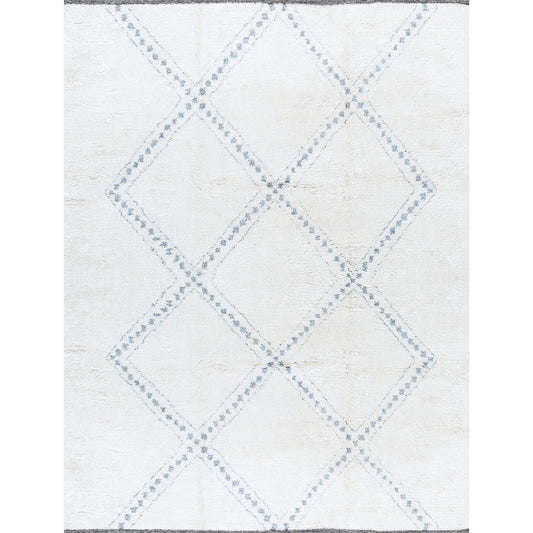 MOROCCAN TZ171 IVORY / LIGHT BLUE