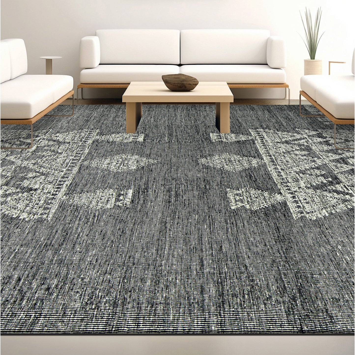 MOROCCAN TZ175 DARK GREY / WHITE