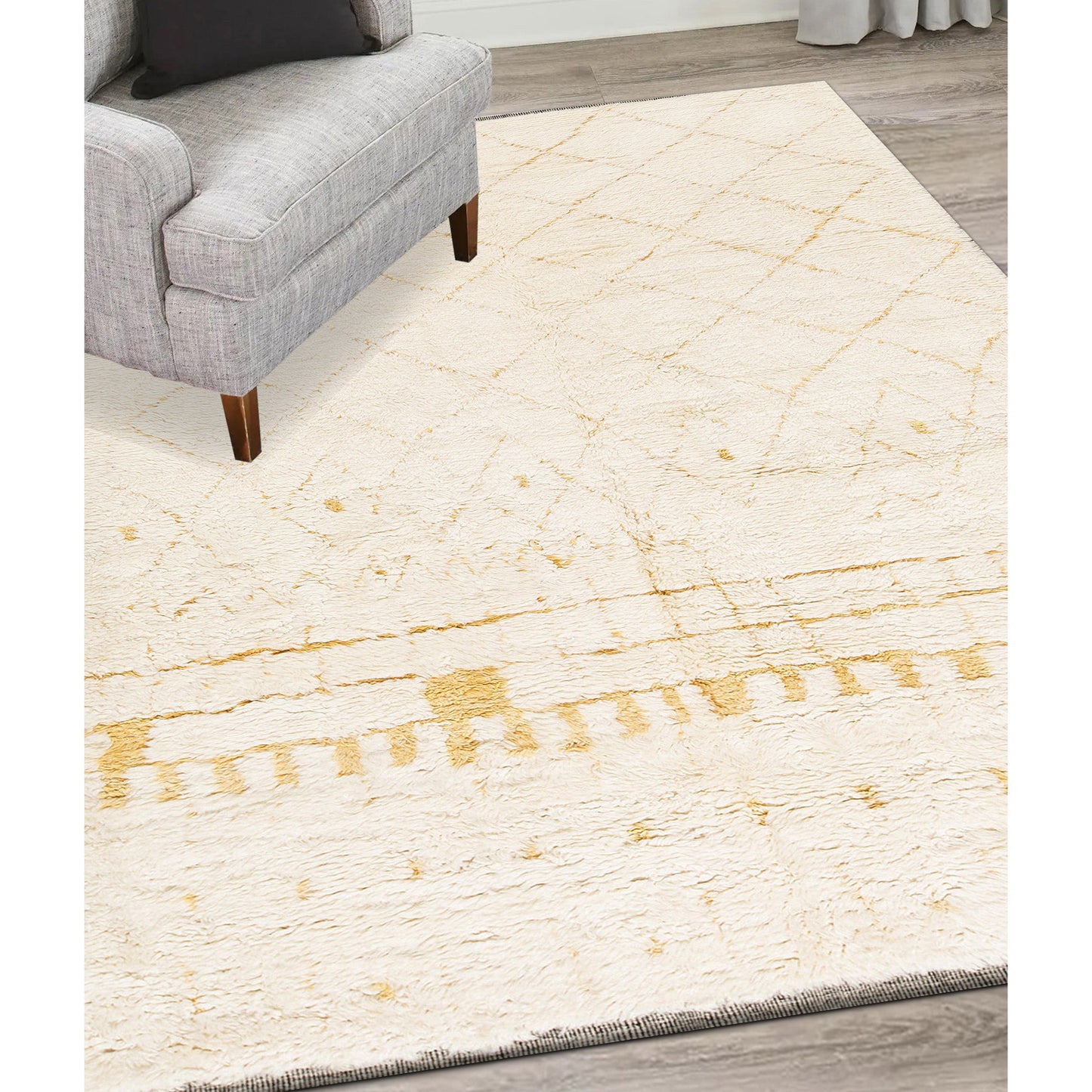 MOROCCAN TZ182 IVORY / GOLD
