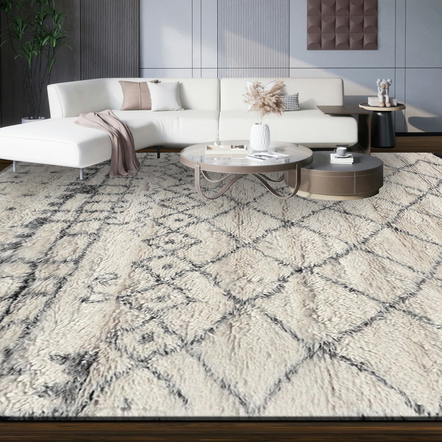 MOROCCAN TZ182 IVORY / GREY