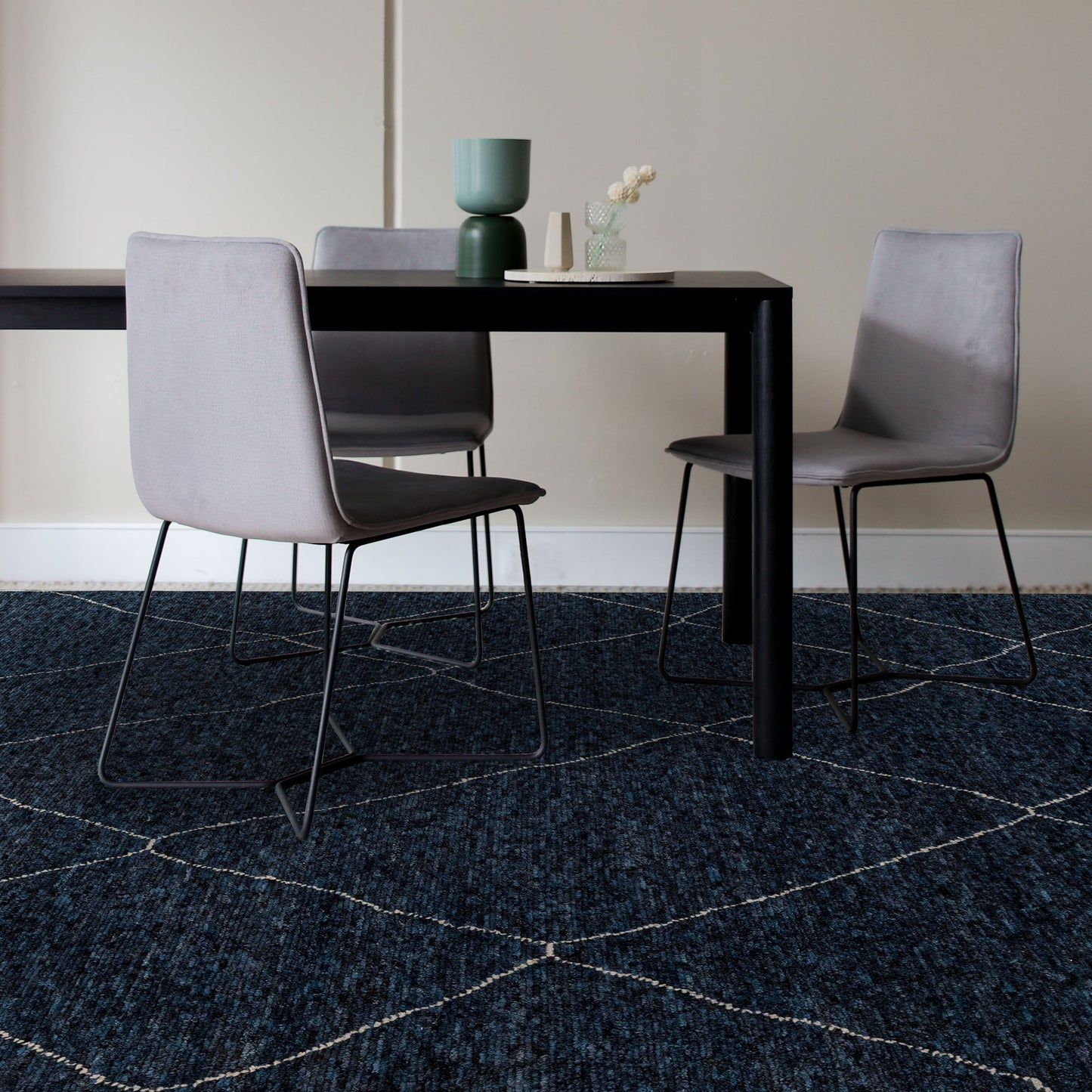 MOROCCAN TZ220 BLUE / IVORY
