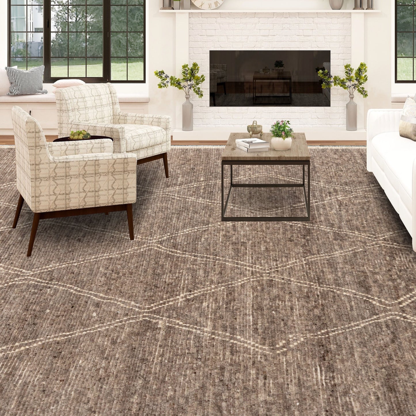 MOROCCAN TZ230 BROWN / IVORY
