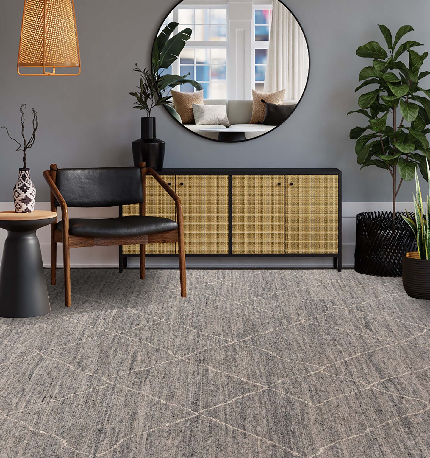 MOROCCAN TZ231 DARK GREY / NATURAL