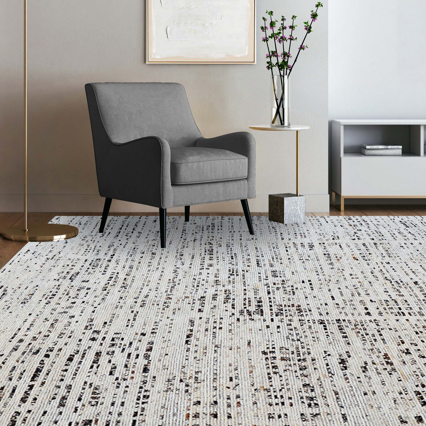 MOROCCAN TZ536 IVORY / BLACK