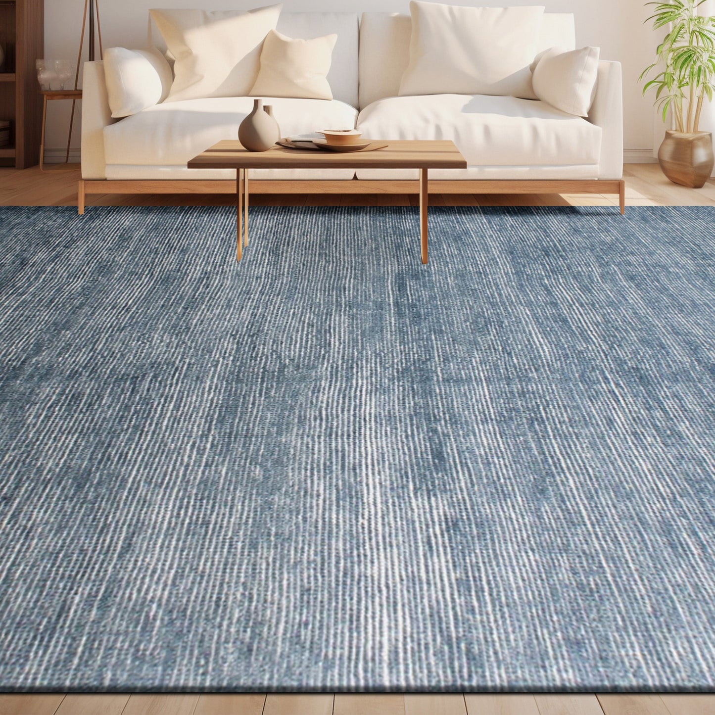 MOROCCAN TZ606 BLUE / IVORY