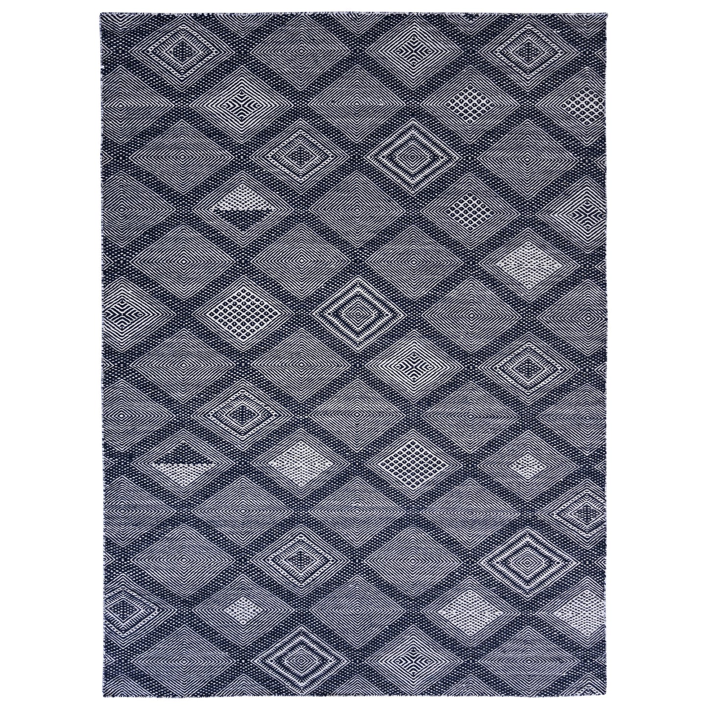 MOROCCAN TZ663 BLUE / IVORY