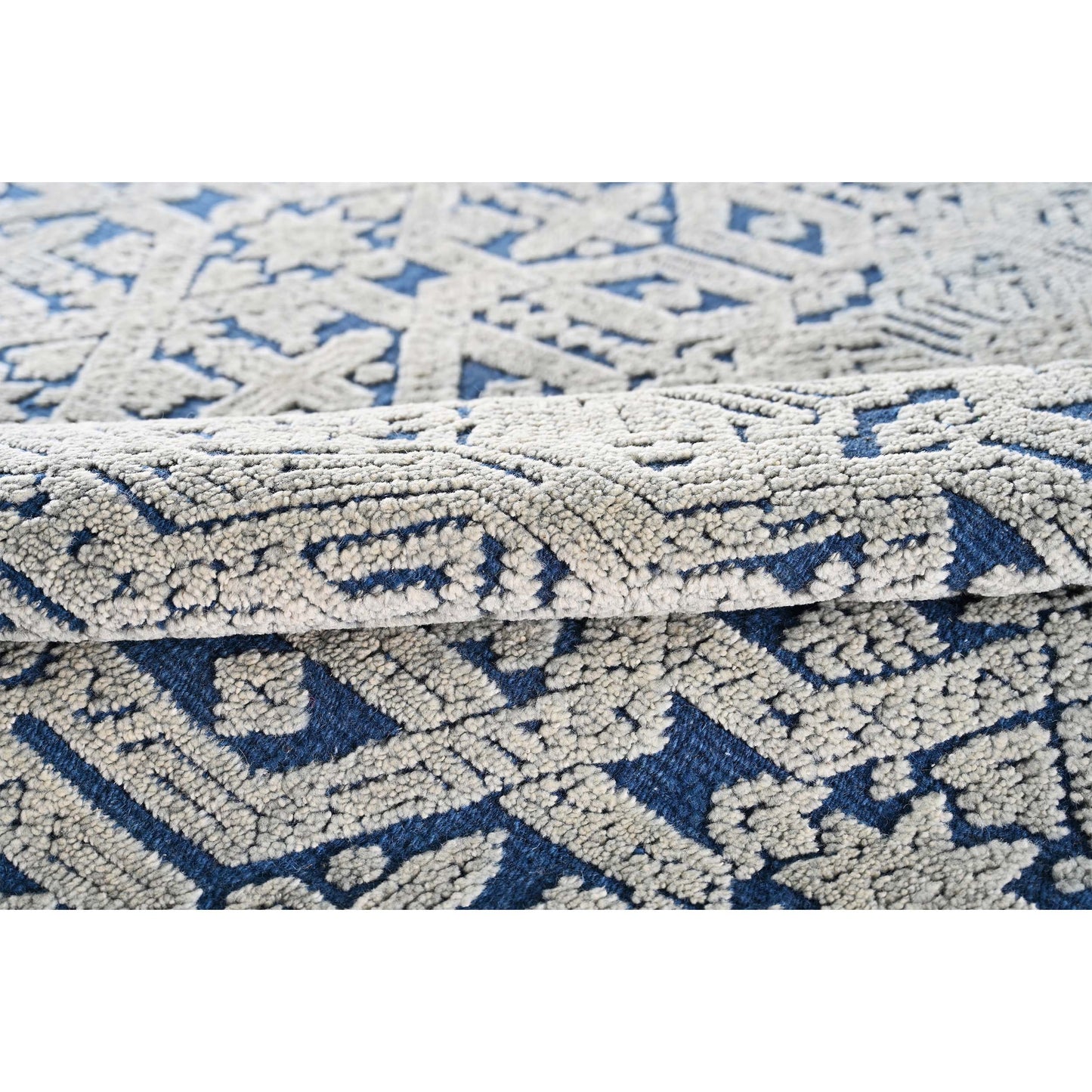 MOROCCAN TZ704 IVORY / BLUE