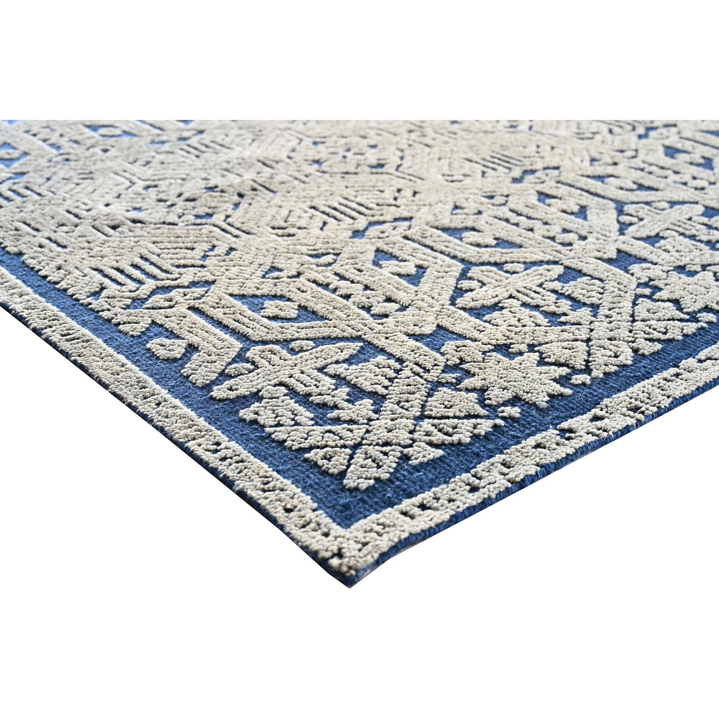 MOROCCAN TZ704 IVORY / BLUE