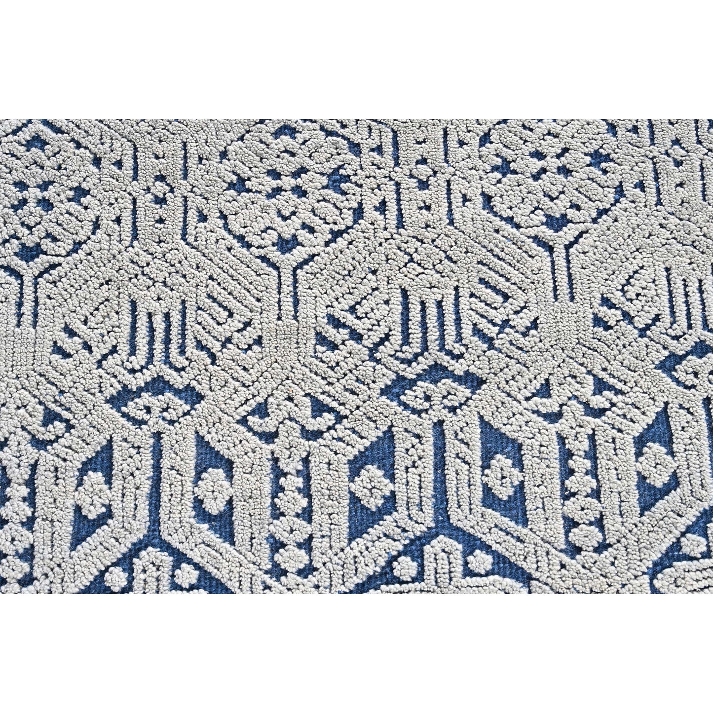 MOROCCAN TZ704 IVORY / BLUE