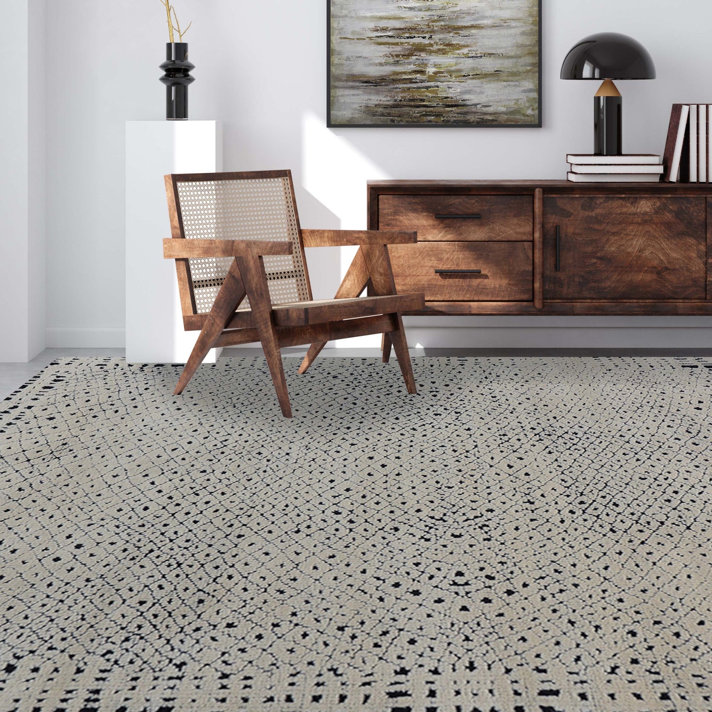 MOROCCAN TZ705 IVORY / BLACK