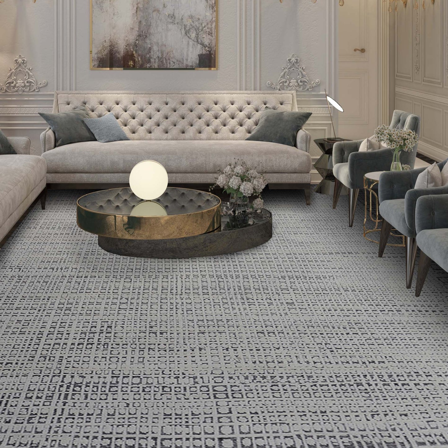 MOROCCAN TZ705 IVORY / GREY