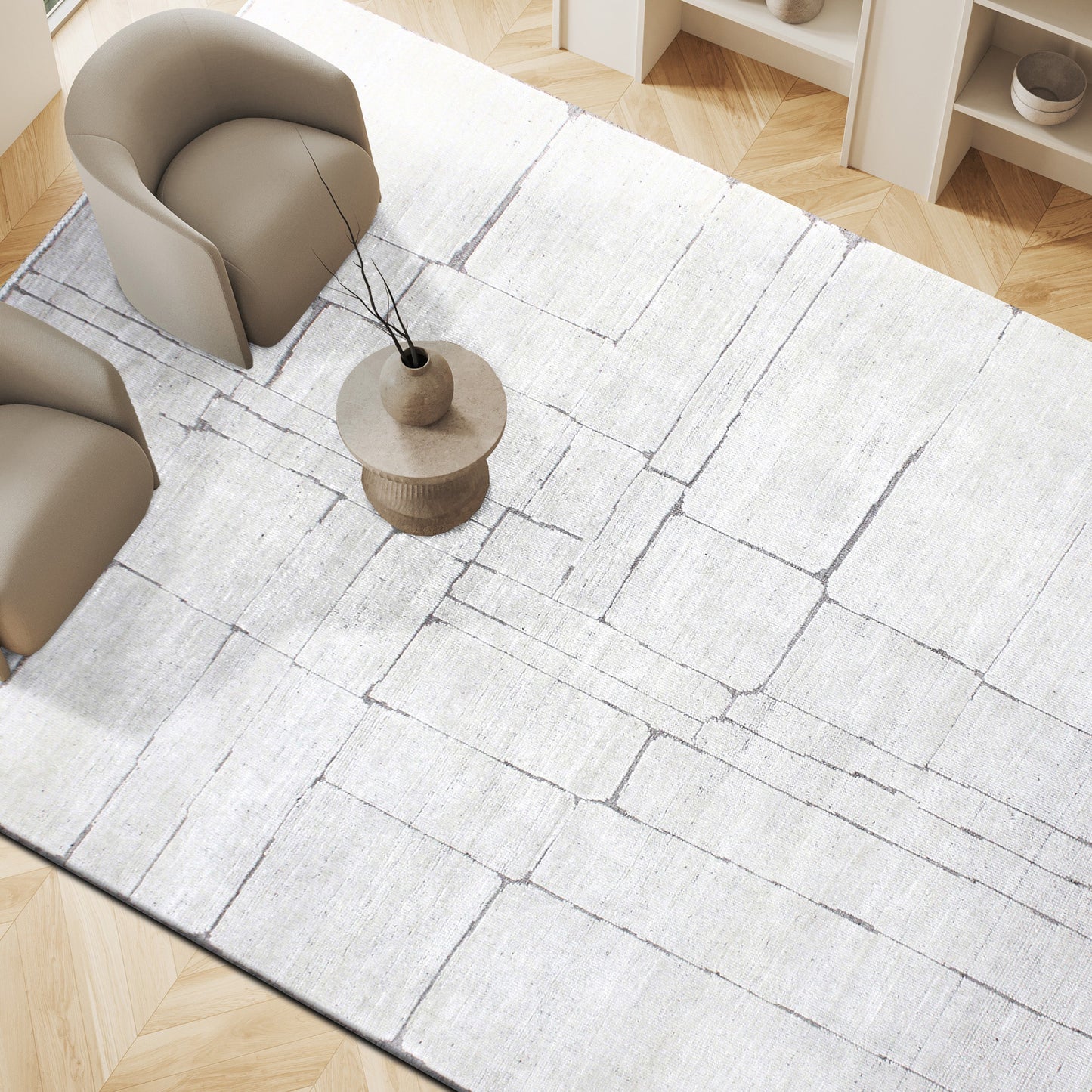 MOROCCAN TZ866 IVORY / GREY