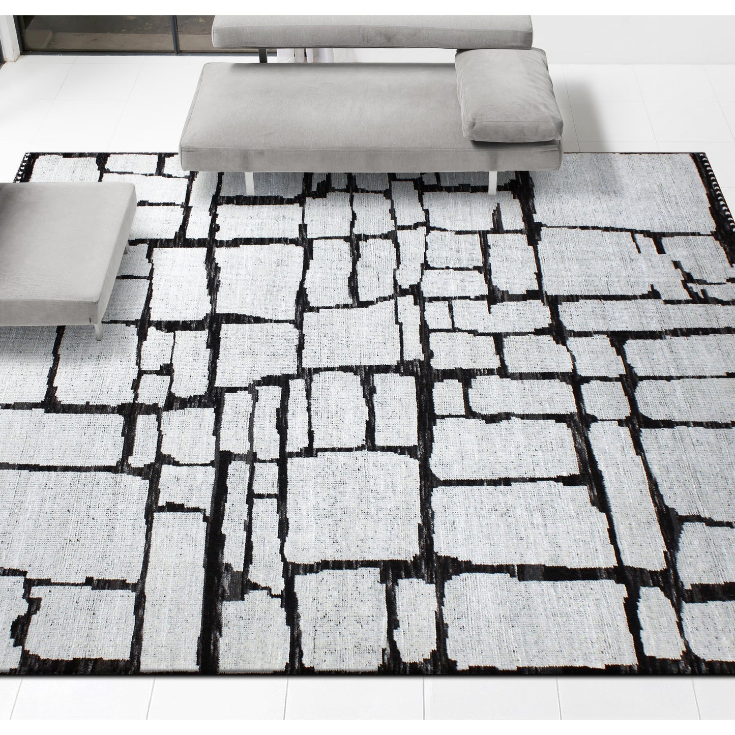 MOROCCAN TZ869 IVORY / CHARCOAL