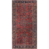 ANTIQUE PERSIAN FINE SAROUK RED / NAVY 10'6" X 17'7"