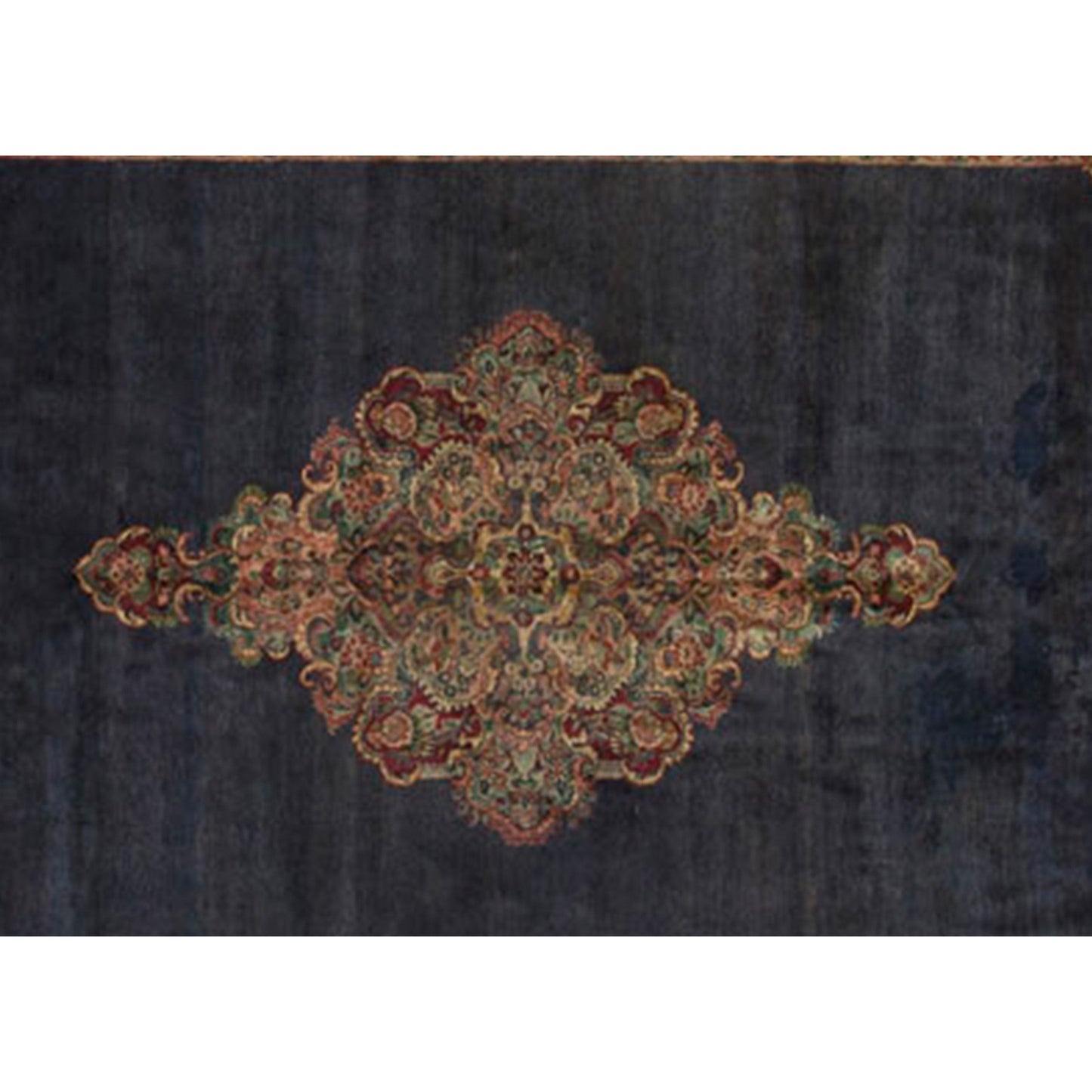 ANTIQUE PERISAN KAZVIN NAVY / RED 9'9" X 20'8"