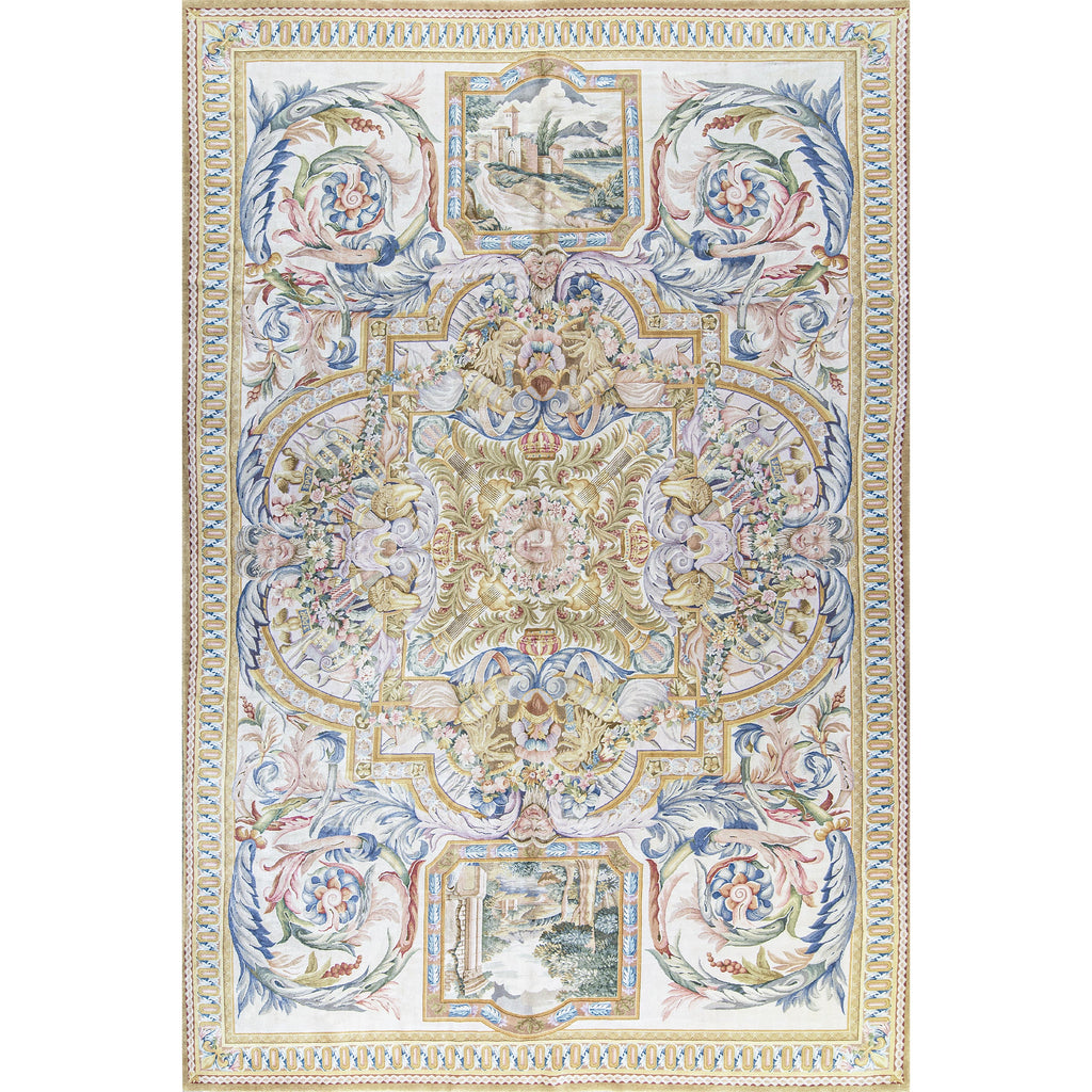 RENAISSANCE SAVONNERIE S155I IVORY / BLACK 11'10" X 18'1"