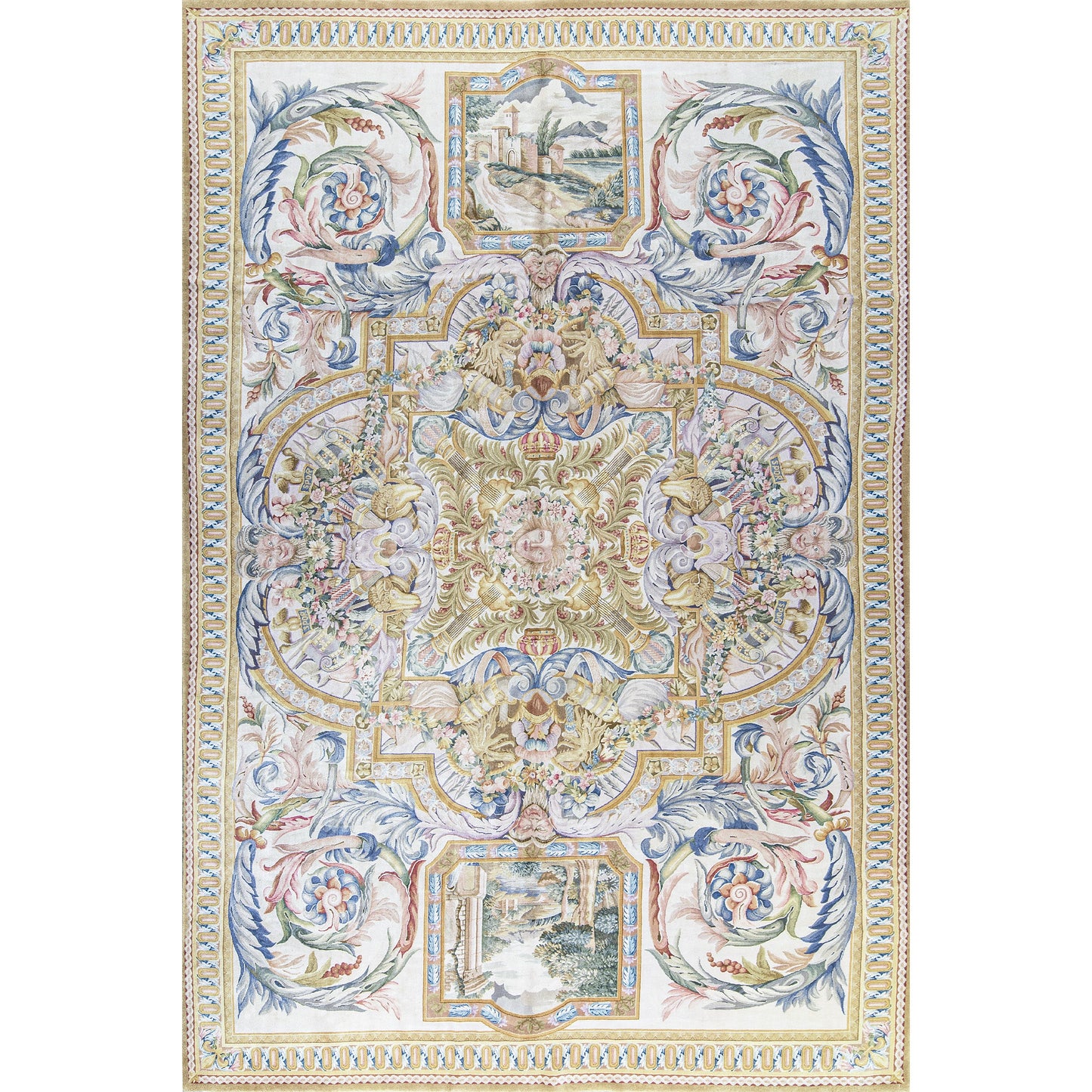 RENAISSANCE SAVONNERIE S155I IVORY / BLACK 11'10" X 18'1"